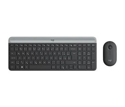 LOGİTECH MK470 İNCE KABLOSUZ KLAVYE VE  MOUSE SETİ SİYAH (920-009435)