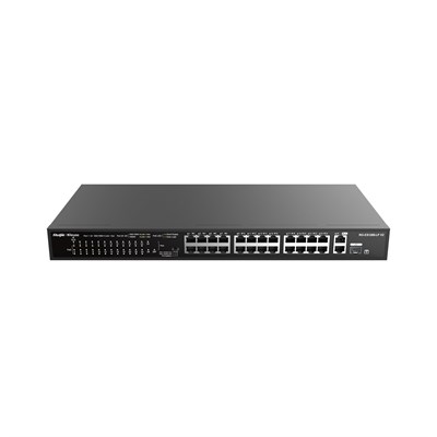 RUIJIE REYEE RG-ES126S-LP V2 24 PORT 10/100+2XGB RJ45 / 1XGB SFP UPLINK RACMOUNT 180W POE SWITCH