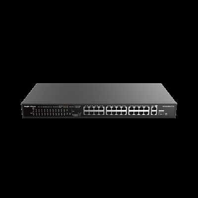 RUIJIE REYEE RG-ES126S-LP V2 24 PORT 10/100+2XGB RJ45 / 1XGB SFP UPLINK RACMOUNT 180W POE SWITCH