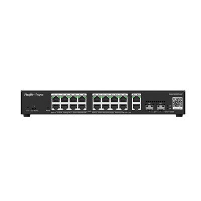 RUIJIE REYEE RG-ES220GS-P 16 PORT 10/100/1000 16 PORT POE 2 PORT UPLINK 2 SFP 250W CLOUD YÖNETİLEBİLİR RACK MOUNT SWITCH