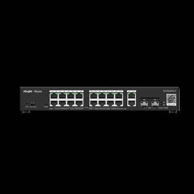 RUIJIE REYEE RG-ES220GS-P 16 PORT 10/100/1000 16 PORT POE 2 PORT UPLINK 2 SFP 250W CLOUD YÖNETİLEBİLİR RACK MOUNT SWITCH