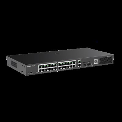 RUIJIE REYEE RG-ES228GS-P 24 PORT 10/100/1000 24 PORT POE 2 PORT UPLINK +2 SFP 370 WATT CLOUD YÖNETİLEBİLİR RACK MOUNT SWITCH