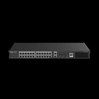 RUIJIE REYEE RG-ES228GS-P 24 PORT 10/100/1000 24 PORT POE 2 PORT UPLINK +2 SFP 370 WATT CLOUD YÖNETİLEBİLİR RACK MOUNT SWITCH