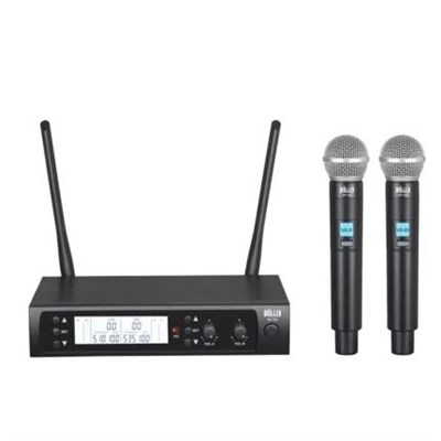 WÖLLER W-102EE 2 KANAL EL + EL UHF TELSİZ MİKROFONU