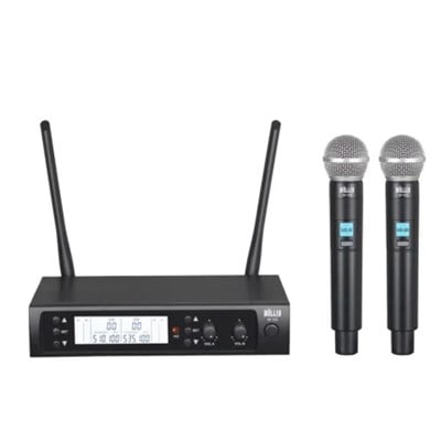 WÖLLER W-102EE 2 KANAL EL + EL UHF TELSİZ MİKROFONU