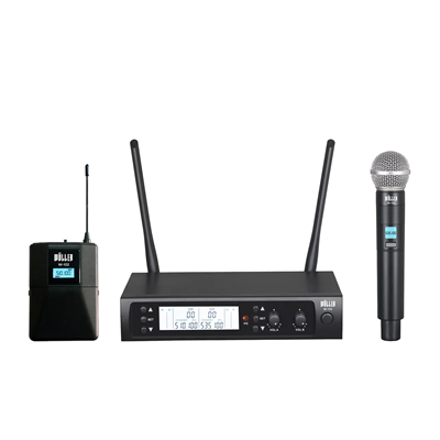 WÖLLER W-102EY 2 KANAL EL + YAKA UHF TELSİZ MİKROFONU