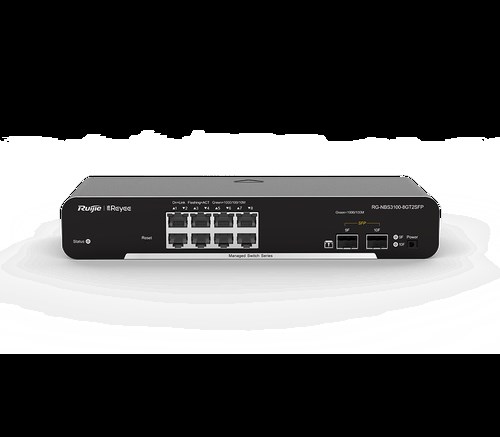 RUIJIE REYEE RG-NBS3100-8GT2SFP-P 8 PORT 10/100/1000 8 PORT POE 2 X SFP 125W RUJIE CLOUD YONETILEBILIR DESKTOP SWITCH