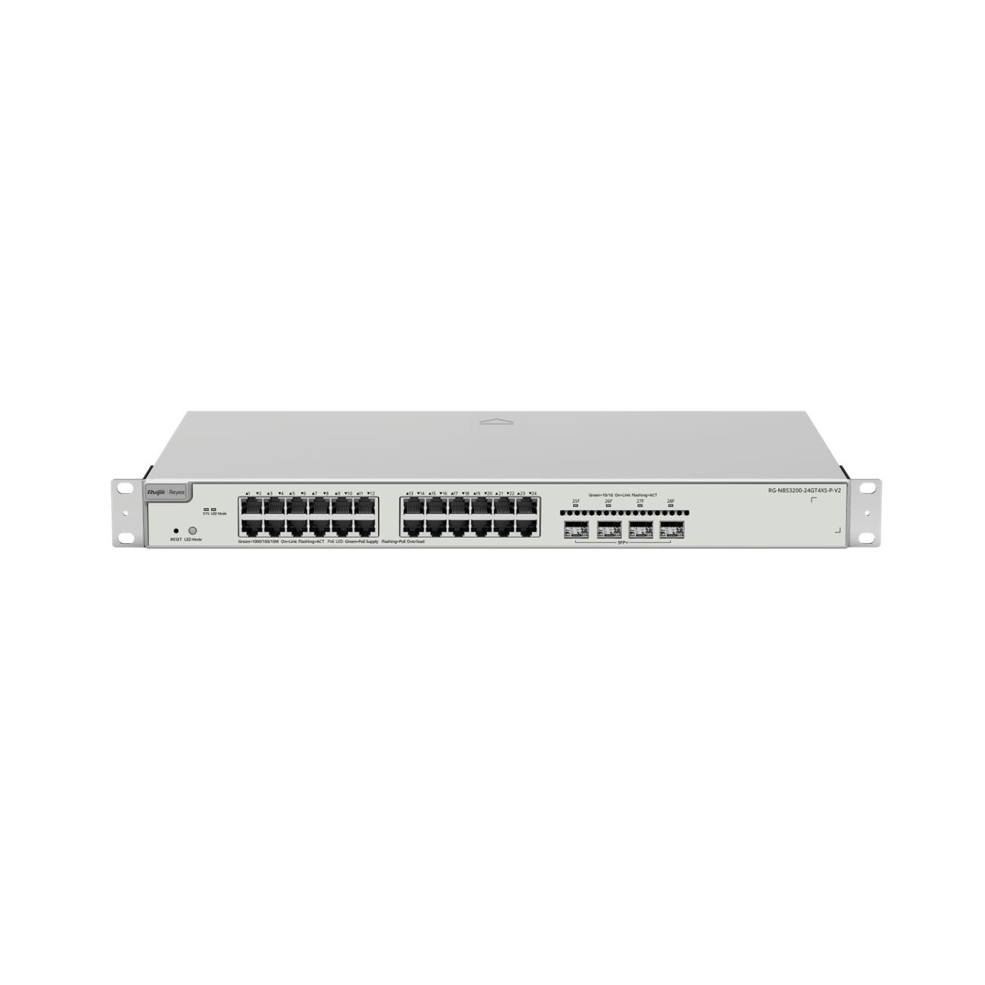 RUIJIE RG-NBS3200-24GT4XS-P-V2 24 PORTLU 10/100/1000 GİGABİT L2 YÖNETİLEBİLİR SWITCH 4*10GXFP 24 PORT POE (370W)