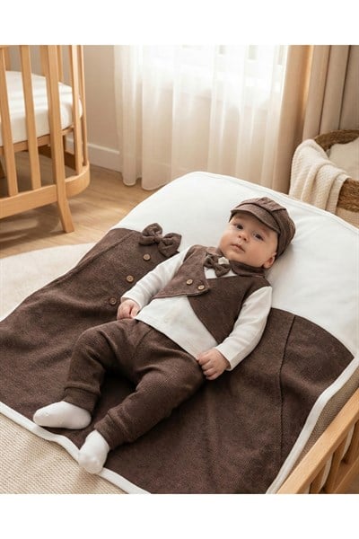 ERKEK BEBEK WAFFLE 7'Lİ YENİDOĞAN HASTANE ÇIKIŞI ZIBIN SETİ
