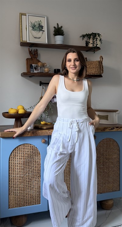 ÇİZGİLİ RAHAT PANTOLON