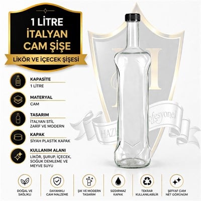 1 lt İçki Şişesi İtalyan