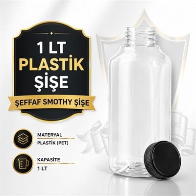 1 lt  Kare Pet Smoothie Şişe