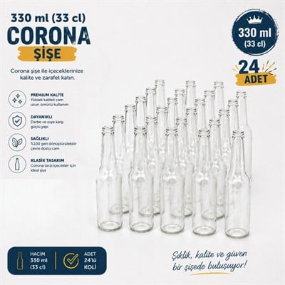 330 ml CRN. Şeffaf Şişe 24 Adet