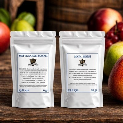 Alman Meyve Şarabı Mayası 6gr ve Besin 10gr