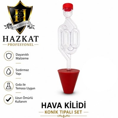 Damacana ve Variller için Konik Hava Kilidi Seti