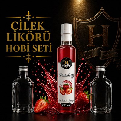 Pratik Likör Yapım Hobi Seti Çilek