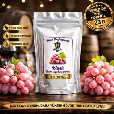 Wine Profesyonel Üzüm Konsantresi Kit Blush 23lt