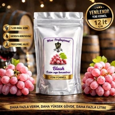Wine Profesyonel Üzüm Konsantresi Kit Blush 12lt