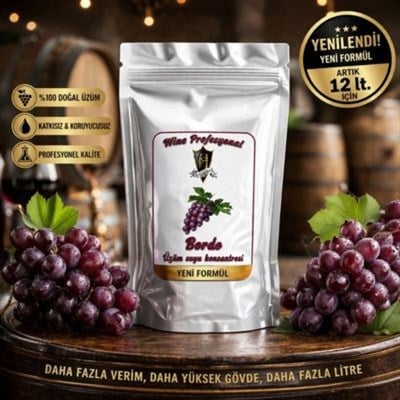 Wine Profesyonel Üzüm Konsantresi Kit Bordo 12lt