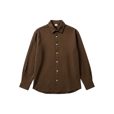 Acı Kahve Oversize Fresh Keten Gömlek