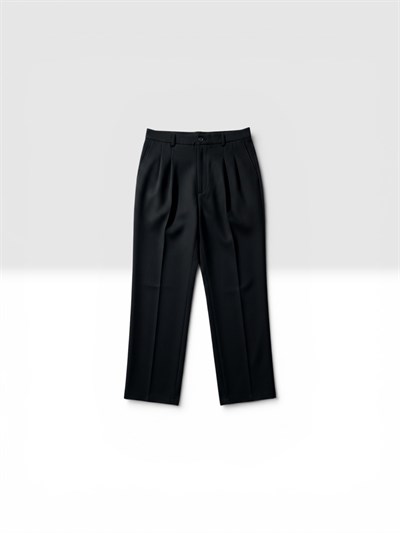 Siyah Baggy Kumaş Pantolon