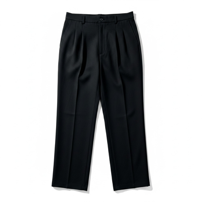 Siyah Baggy Kumaş Pantolon