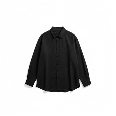 Siyah Oversize Fresh Keten Gömlek
