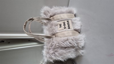Krem Tüylü Teddy Kol ve El Çantası - Furry Bag