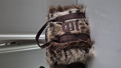 Leopar Desen Tüylü Teddy Kol ve El Çantası - Furry Bag