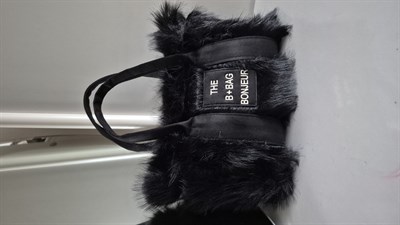 Siyah Tüylü Teddy Kol ve El Çantası - Furry Bag
