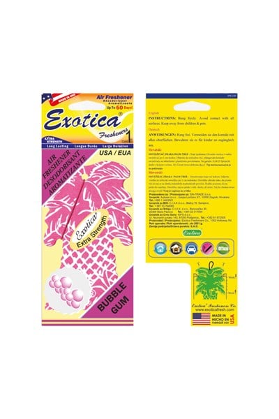Fresheners Palm Tree Bubble Gum Oto Asma Koku (Made In Usa)