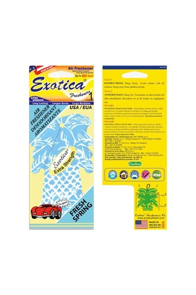 Fresheners Palm Trees Fresh Spring Oto Asma Koku (Made In Usa)