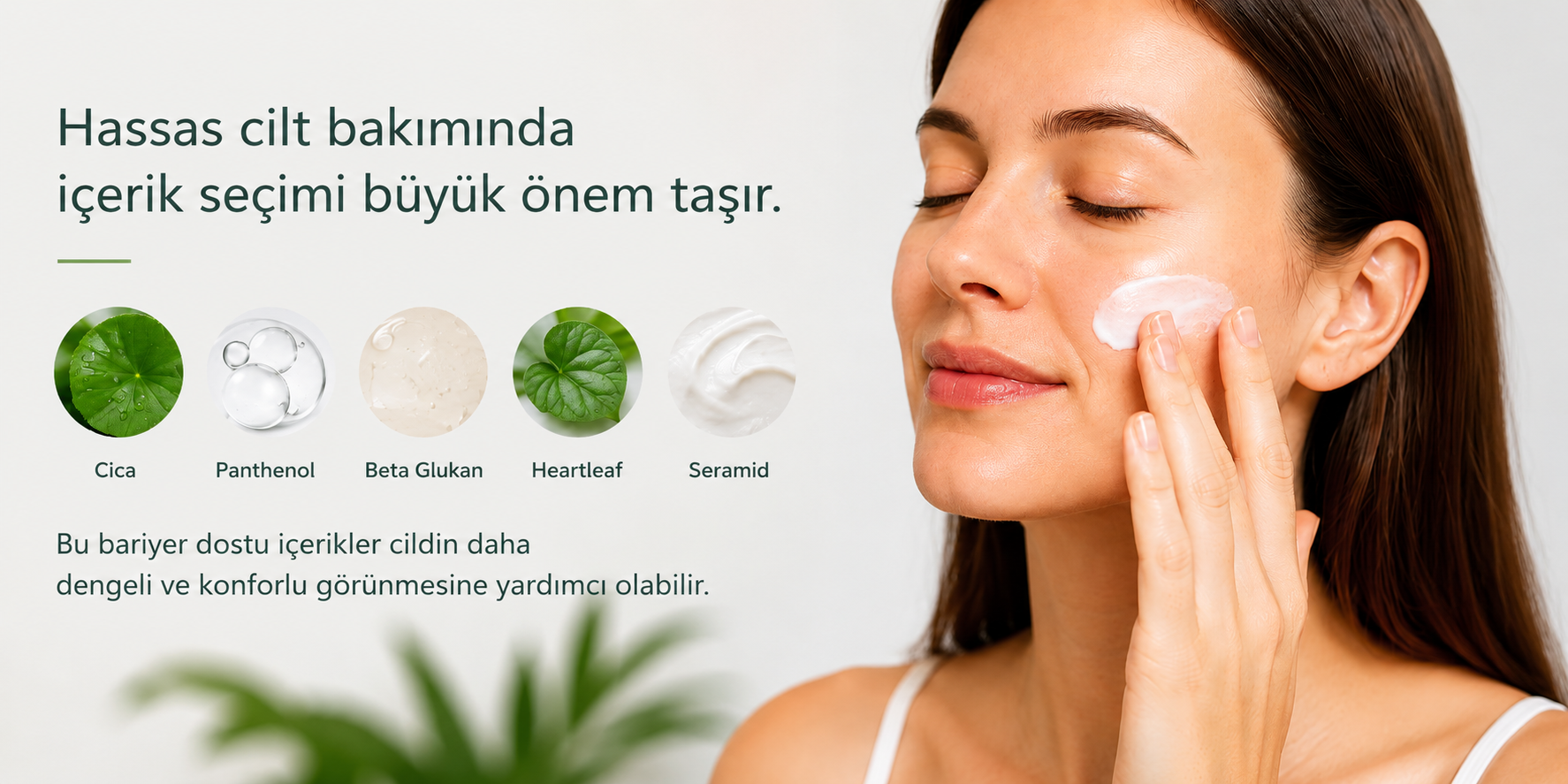 hassas ciltler için içerikler