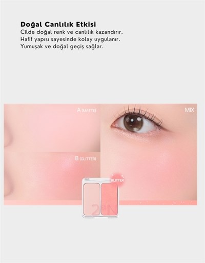 Dual Cheek | Doğal ve Canlı Görünüm Sağlayan İkili Toz Allık | 11 Juicy Peach