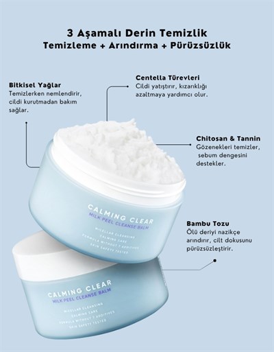 Calming Clear Milk Peel Cleanse Balm | 3 Aşamalı Kore Yüz Temizleme Balmı | 180ml