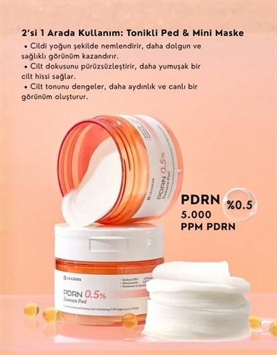 PDRN Essence Pads | PDRN (Somon DNA) Nemlendirici Tonikli Ped | 70 Adet	