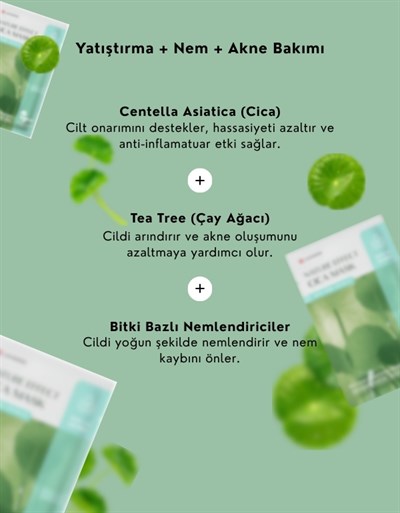 Nature Effect Cica Mask | Cica İçerikli Yatıştırıcı Kağıt Maske