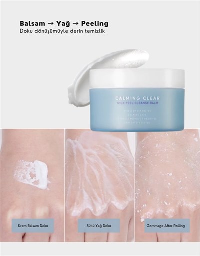 Calming Clear Milk Peel Cleanse Balm | 3 Aşamalı Kore Yüz Temizleme Balmı | 180ml