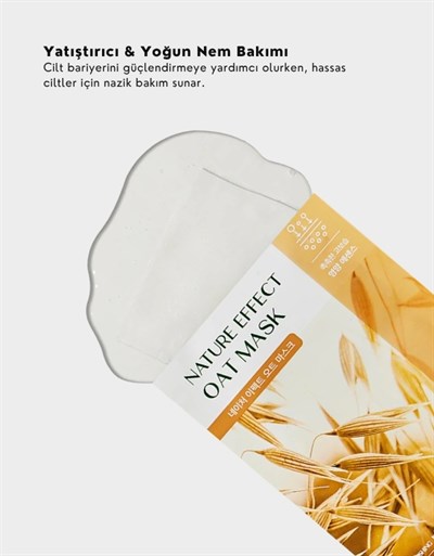 Nature Effect Oat Mask | Yulaf Özlü Yatıştırıcı Kağıt Maske