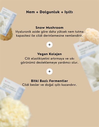 Nature Effect Tremella Mushroom Mask | Nem Veren Kağıt Maske