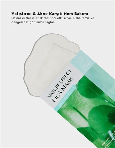 Nature Effect Cica Mask | Cica İçerikli Yatıştırıcı Kağıt Maske
