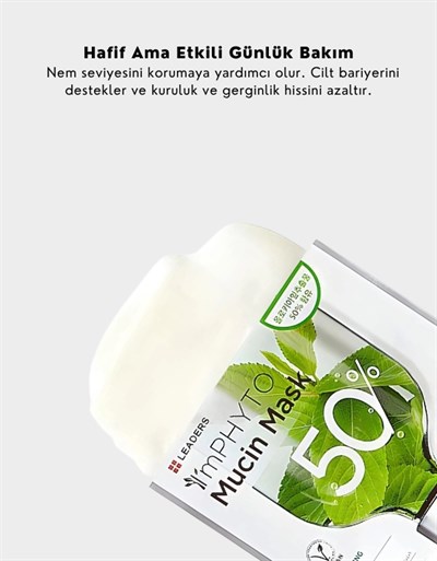 ImPHYTO Mucin Mask | Nemlendirici ve Yatıştırıcı Kağıt Maske