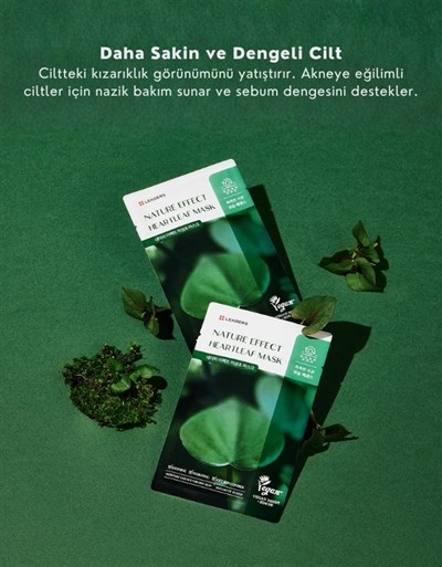 Nature Effect Heartleaf Mask | Hassas ve Akneye Yatkın Ciltler İçin Yatıştırıcı Kağıt Maske