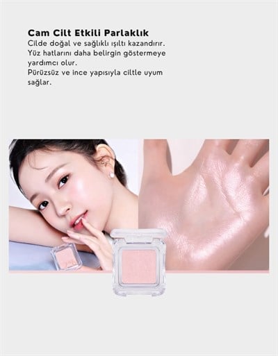 Pure Glash Highlighter | Glass Skin Toz Aydınlatıcı | ND02 Clear