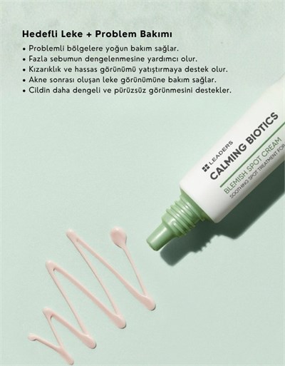 Calming Biotics Blemish Spot Cream | Lokal Sivilce ve Leke Karşıtı Yoğun Bakım Kremi | 15ml