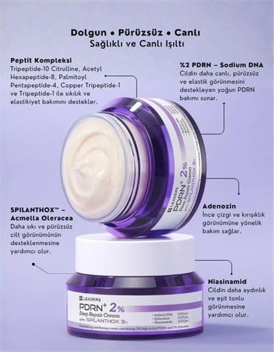 PDRN+ 2% Deep Repair Cream | %2 Somon DNA İçerikli Hücre Yenileyici Bakım Kremi | 50ml