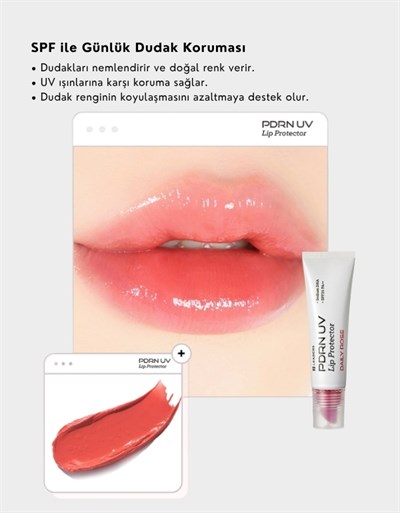 PDRN UV Lip Balm SPF25 PA++ | Güneş Koruyucu Dudak Nemlendirici | Daily Rose