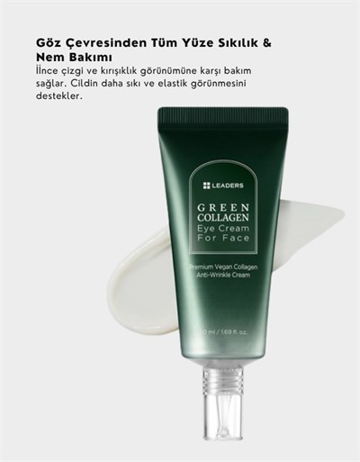 Green Collagen Eye Cream for Face | Bitkisel Kolajen İçerikli Tüm Yüz için Göz Kremi | 50ml