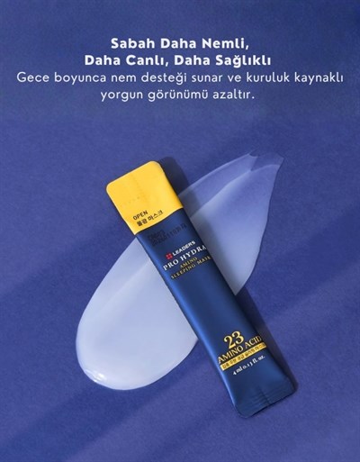 Pro Hydra Amino Sleeping Mask | Yoğun Nem Veren Gece Maskesi | 30 Adet