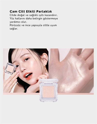Pure Glash Highlighter | Glass Skin Toz Aydınlatıcı | ND01 Shell